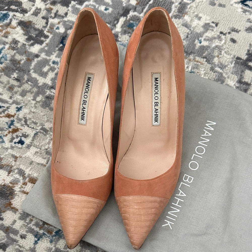 Manolo Blahnik Brown Leather Heels